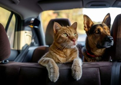 déménager avec son chat et son chien en voiture